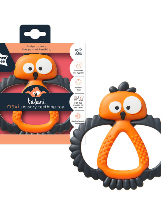 Tommee Tippee Kalani Maxi Teether, Sensory Teething Toy Orange (3 months+) image number 1